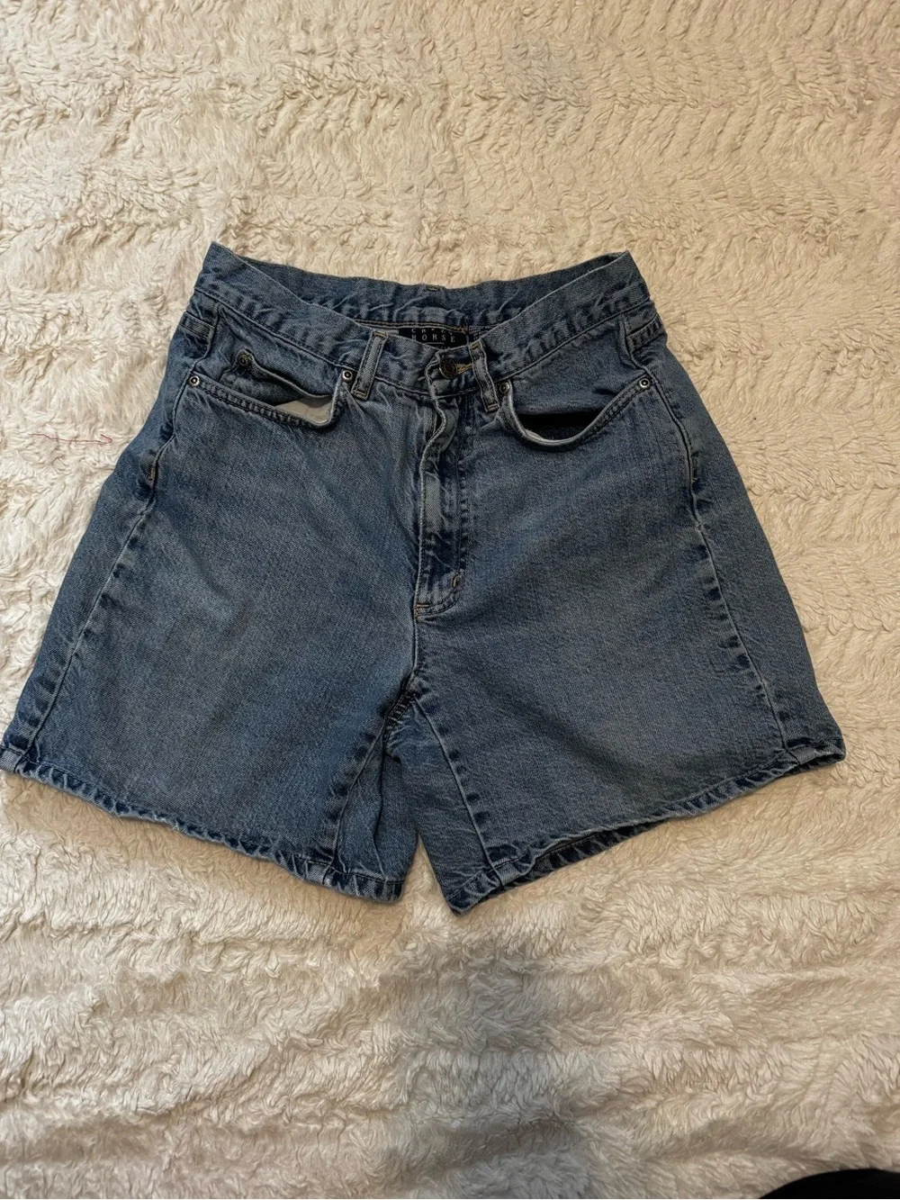 Vintage 90s Crazy Horse High Rise 100% Cotton Denim Mom Shorts